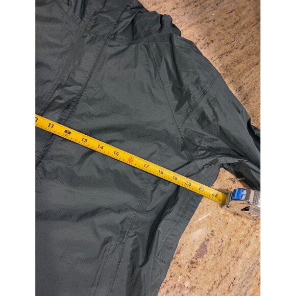 EMS EASTERN MOUNTAIN SPORTS Packable Rain Jacket Women's M Green EUC Hooded - Picture 3 of 15